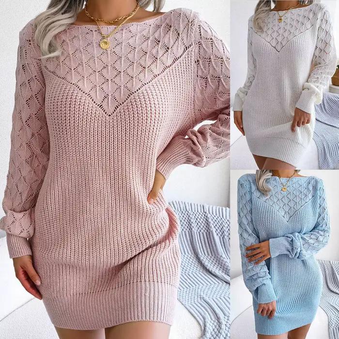 Robe pull légère à manches longues pour femmes