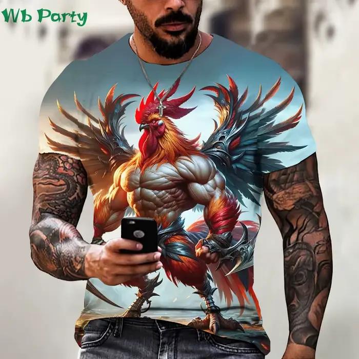 T-shirt à imprimé graphique animal pour hommes