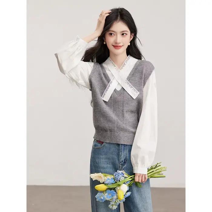 Pull patchwork VIMLY pour femme