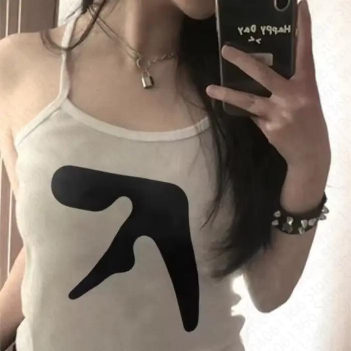 Femmes Kpop femmes T-shirts 2024 Anime fille T-shirt Emo gothique japonais Y2k hauts vêtements esthétiques haut court Goth Kawaii femme