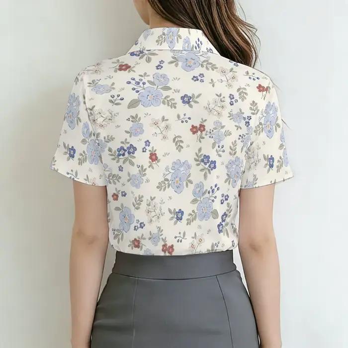 Chemisier à imprimé floral pour femme