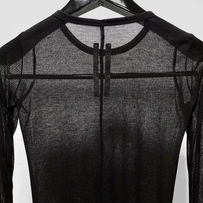 T-shirt à bascule en coton gothique pour femme, transparent et élégant, idéal pour les occasions spéciales et les sorties nocturnes