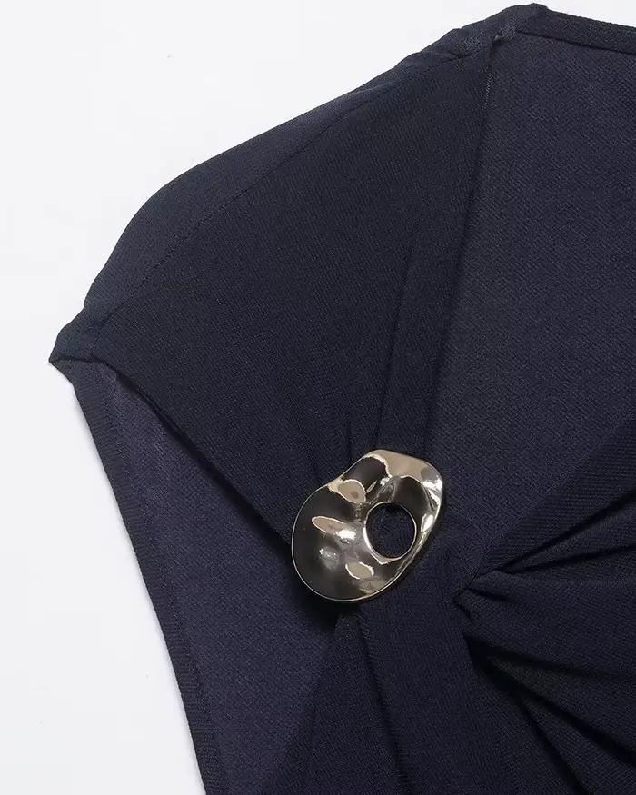 Haut plissé slim pour femme