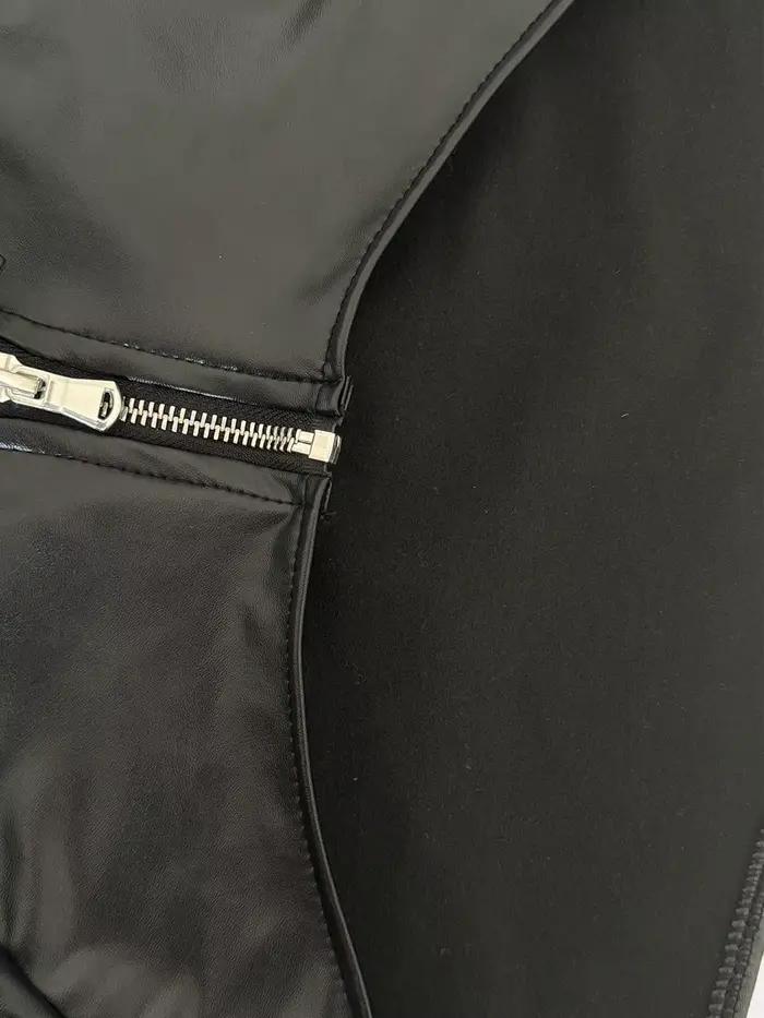 Blouson similicuir PU femme