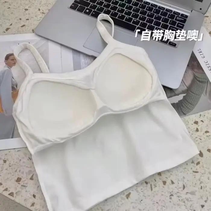 Haut court femmes Sexy hauts sans manche mode femme sous-vêtements dame Camisole fille basique T-shirt gilet Lingerie soutiens-gorge bustiers chaud