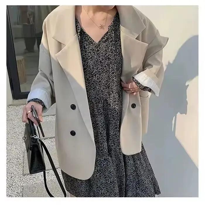 Blazer marron Vintage pour femmes