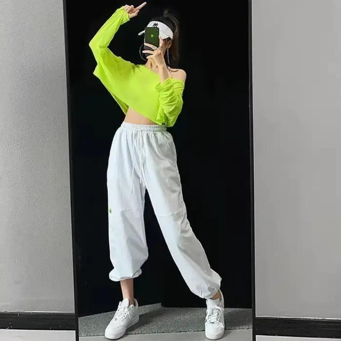 T-shirts Femmes Sheer Hotsweet Streetwear Col Incliné Décontracté Lâche Printemps Mode Style Coréen Femme Récolte Hauts Sexy Simple Quotidien