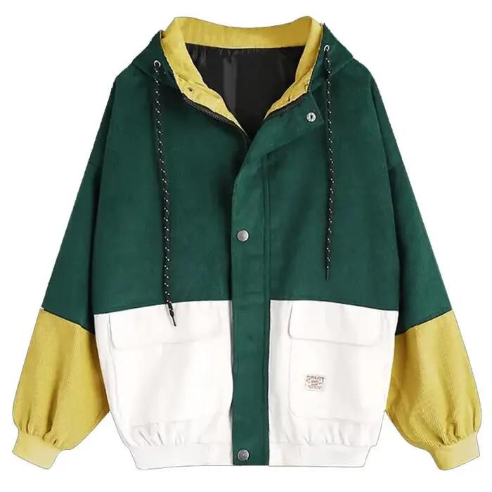 Veste en velours côtelé Bella Philosophy patchwork à boutons pour femme, élégante et polyvalente pour les occasions spéciales et les journées décontractées