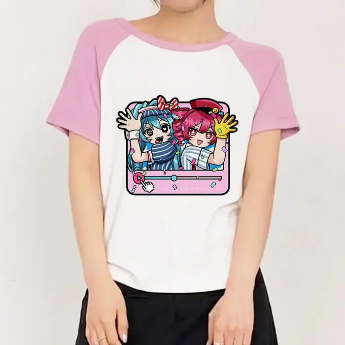 Kasane Teto top t-shirts adolescent rétro à la mode pastel gothique numérique chemise classique coloré