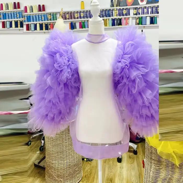 Chemise Bouffante Lilas Polyester Style Bohème pour Femmes Occasions Spéciales et Journées Ordinaires