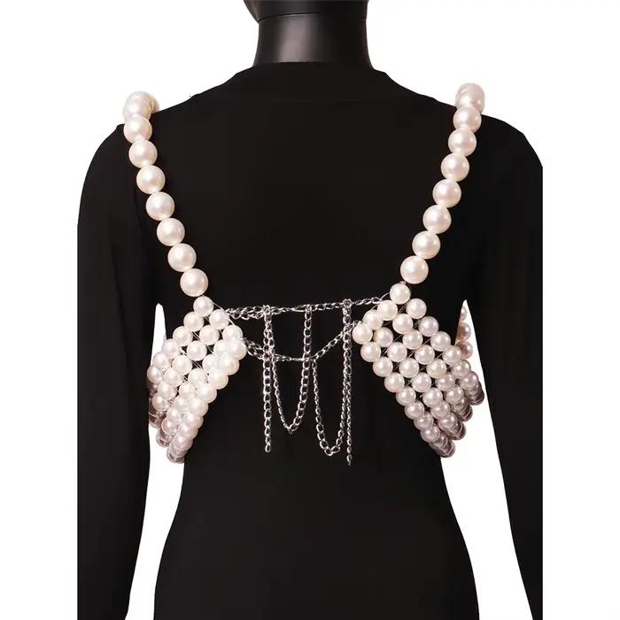 Haut court perlé chic pour femme