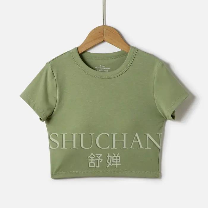 T-shirt à manches courtes pour femmes style streetwear en coton élasthanne viscose ajustement parfait pour l'été et les occasions spéciales