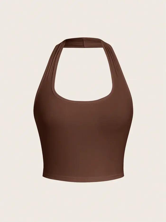 Haut court chic marron licou