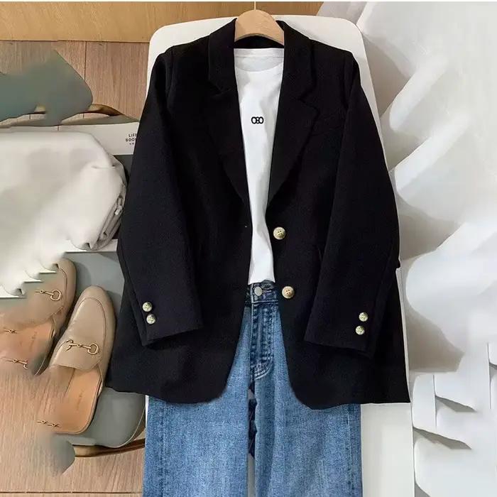 Blazer orange élégant pour femmes style décontracté mode printemps automne ajustement mince polyester drap fin couleur vive occasions professionnel sociales