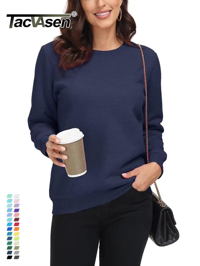 TACVASEN hiver Sherpa doublé sweat femmes épais chaud polaire sweats maison fête décontracté
