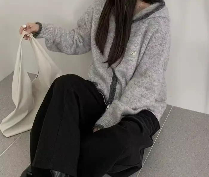 Veste pull à capuche pour femme