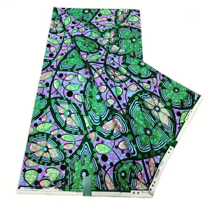 2026 Tissu Wax Africain Doré en Coton