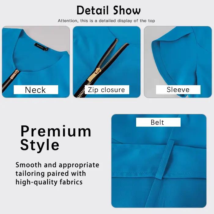 Ensemble de gommage HELLO MATE multicolore pour femmes, uniformes médicaux, hauts à manches courtes et pantalons droits pour travailleurs de la santé, esthéticiennes et vétérinaires