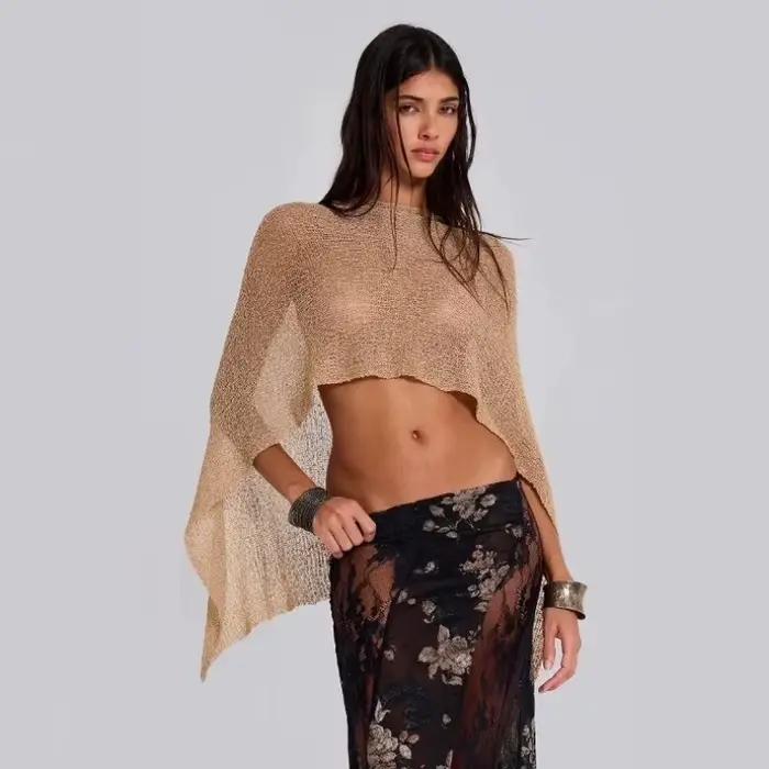 Haut en tricot à épaules dénudées