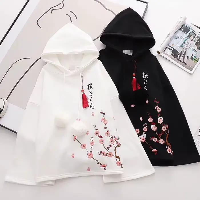 Sweats à capuche brodés pour femmes
