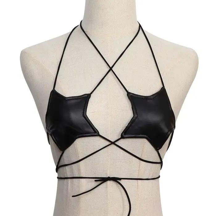 Dames haut sexy bustier hauts étoile soutien-gorge dos nu discothèque