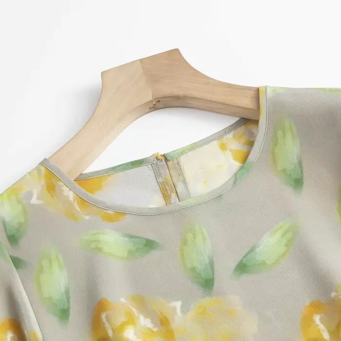 Chemise en soie de mûrier 100% à col rond, ample et polyvalente pour femmes, idéale pour le bureau et les journées printanières et estivales