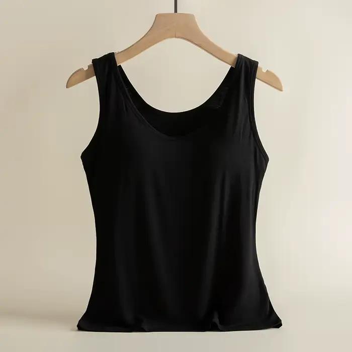 1 pièces femmes gilet hauts col rond gilets couleur unie rembourré Slim Fit débardeurs Sexy Feminino décontracté