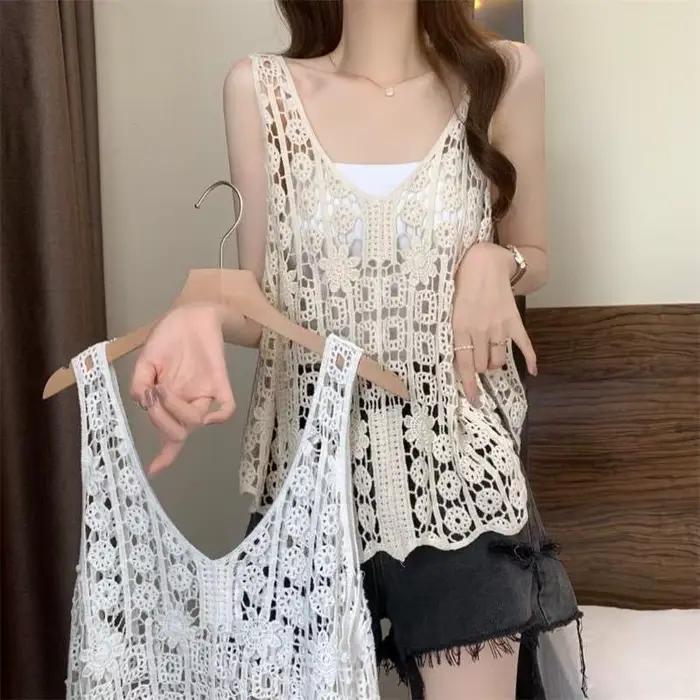 Gilet en crochet pour femme