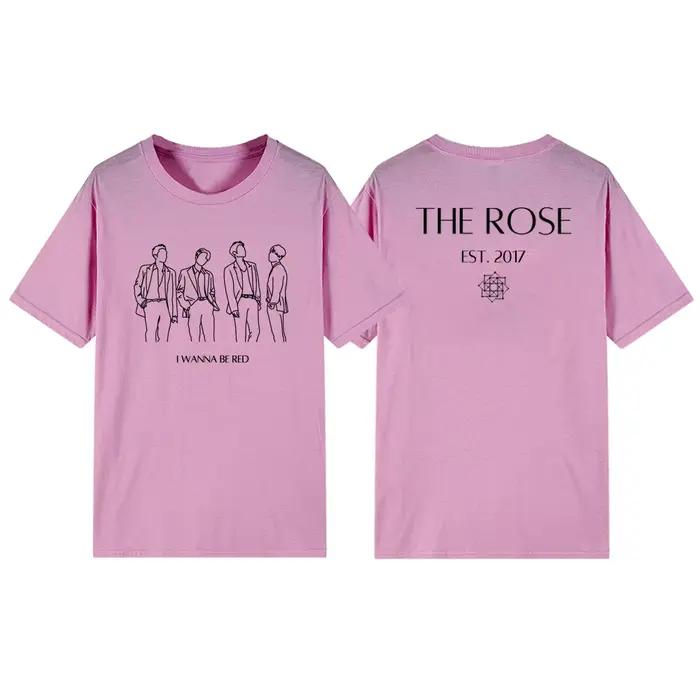 T-shirt manches courtes femme, streetwear, bande de musique coréenne