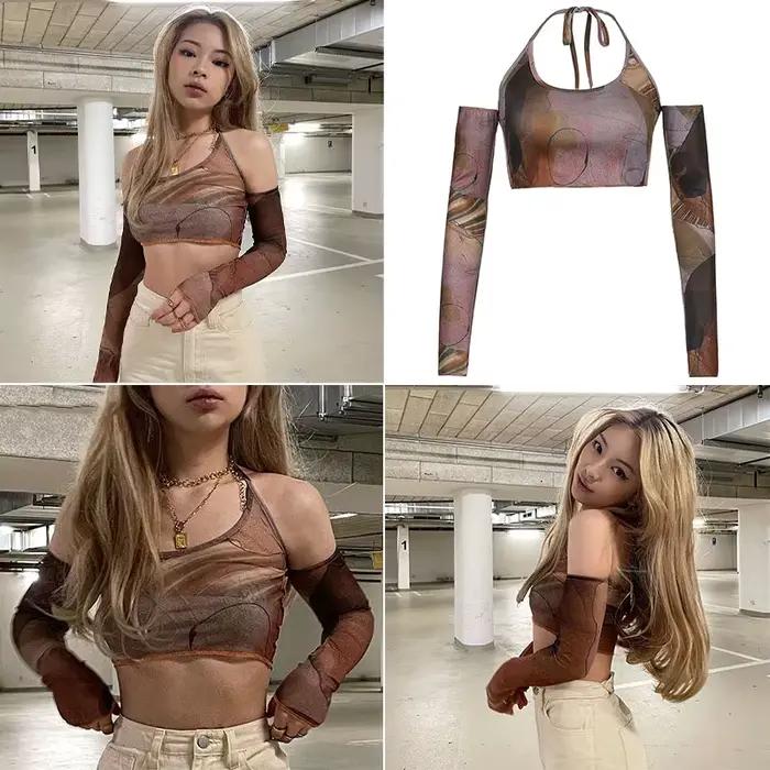 Corset Vintage Marron pour Femme