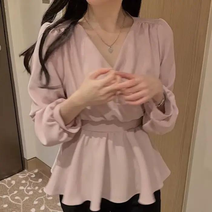 Chemise en mousseline de soie haut de gamme pour femmes