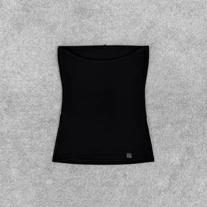 Haut court sans bretelles en coton mélange gaufré pour femme style décontracté et élégant pour le quotidien printemps été occasions spéciales comme Noël