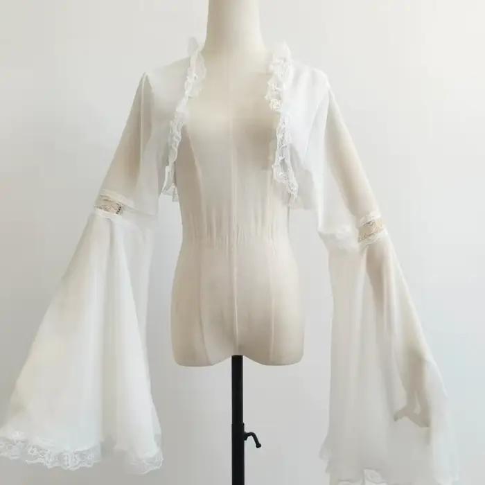 Blouse Femme Style Gothique avec Corsage en Dentelle