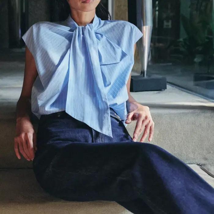 Nouvelle Collection Été – Chemise Ample Sans Manches à Col Croisé à la Française pour Femme – Haut Élégant pour le Quotidien en Tissu Polyester Longueur Moyenne
