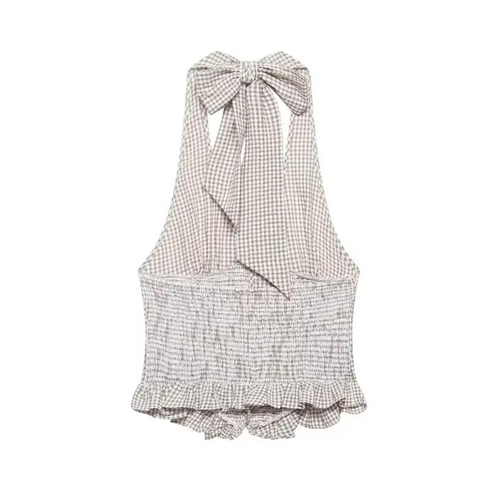 Débardeur Chic et Sexy pour Femme – Nouvelle Collection Été 2026 – Col Halter Profond en V
