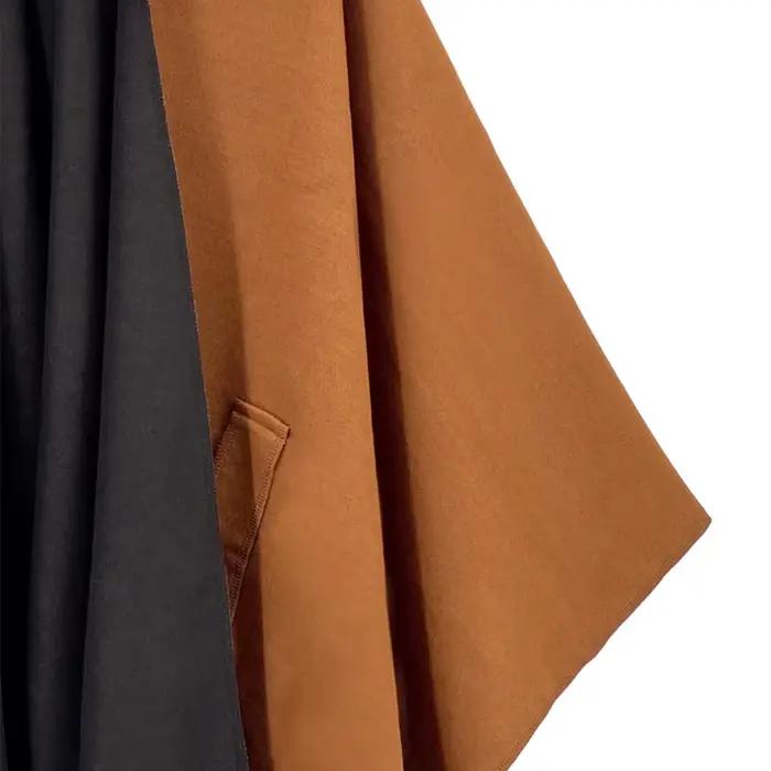 Femmes Poncho hiver chaud châle Double face concepteur épaississement couverture de luxe écharpe femme Cape cachemire