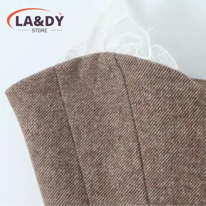 Débardeurs Femme Printemps-Été 2026 Nouvelle Collection Sexy Dentelle Patchwork Fermeture Éclair Uni Sans Manches Style Plage