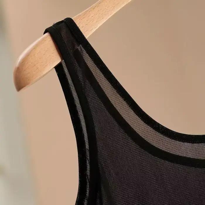 Polyester Décontracté Haut Sans Manches pour Femmes Occasions Estivales Plage et Loisirs