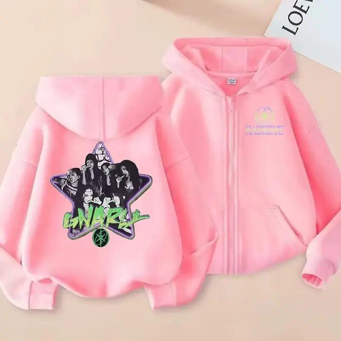 Sweat-shirt à fermeture éclair Kpop Katseye