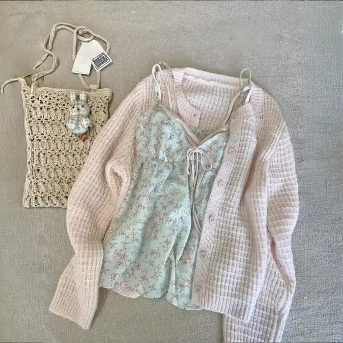 Nouveau Top Cami en Dentelle Faux Deux Pièces à Motifs Floraux Français pour Femme