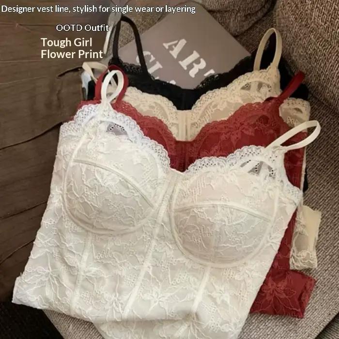 Débardeur en maille style français avec soutien-gorge intégré et rembourrage