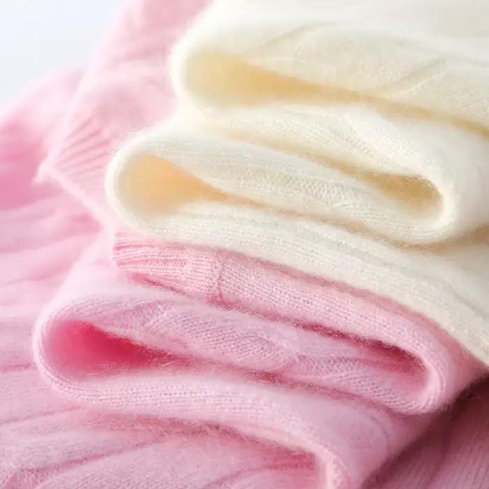 Pull en pur cachemire pour femme, col rond, manches courtes, doux et élégant pour printemps et automne
