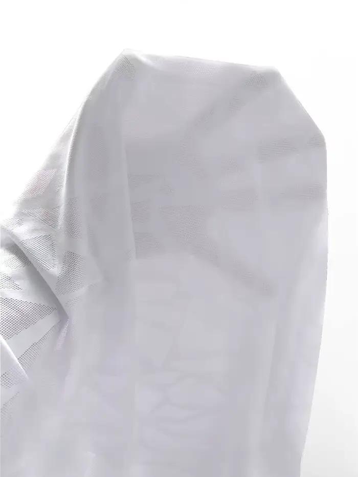 T-shirt chic à imprimé géométrique pour femme style décontracté polyesters et élasthanne pour l'été occaions spéciales