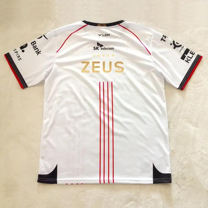 Maillot équipe cinq étoiles championnat e-sport LOL Faker ZOFGK impression dorée homme style décontracté et énergie juvénile pour les fans de l'e-sport occasions spéciales et quotidiennes