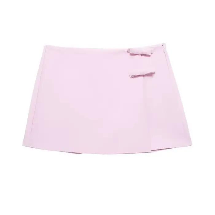 MUJER 2025 épaules dénudées haut à licou femme rose blanc