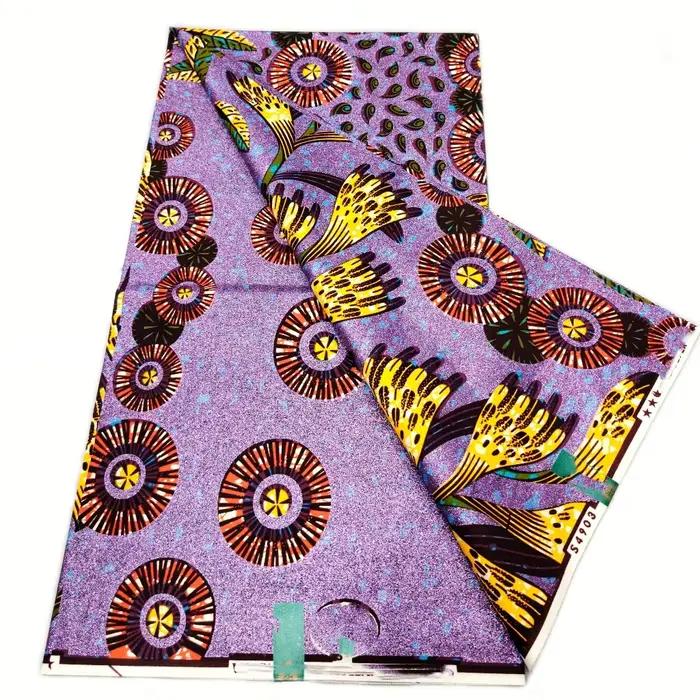 2026 Tissu Wax Africain Doré en Coton