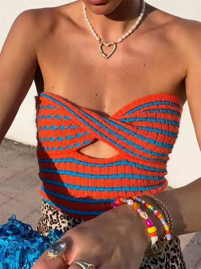 Bustier en coton et élasthanne TOSSY 2026 sexy à épaules dénudées pour femmes style streetwear été printemps occasions spéciales