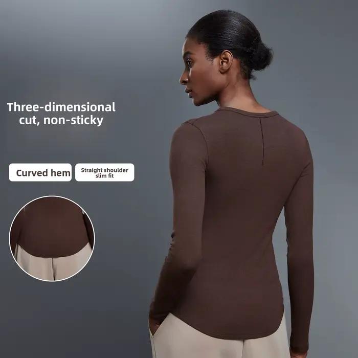 T-shirt de sport à manches longues pour femmes