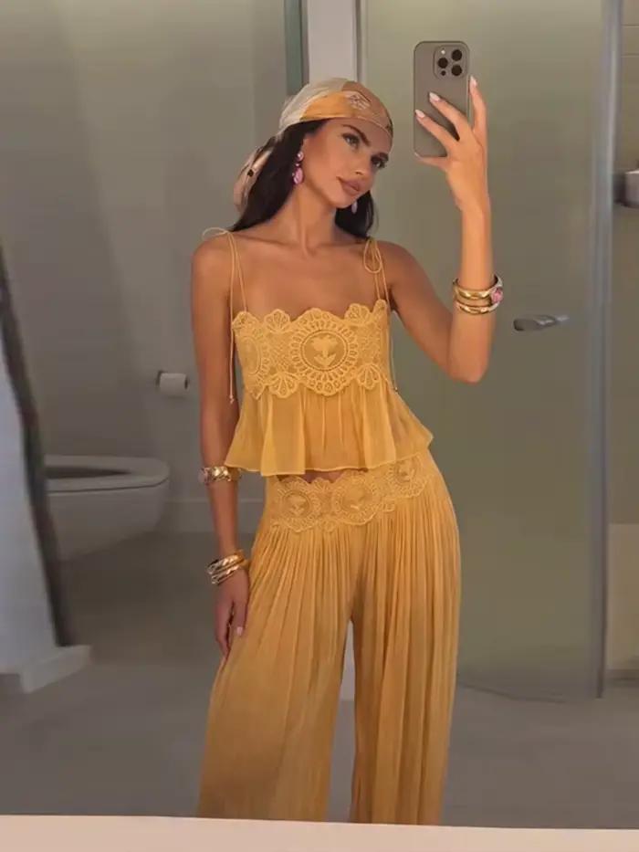 Ensemble haut et jupe imprimé Chic pour femmes