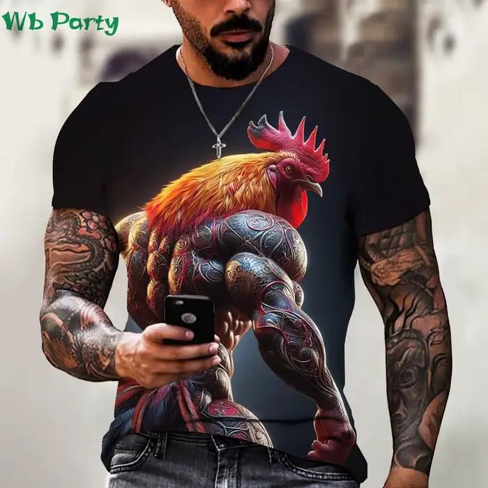 T-shirt à imprimé graphique animal pour hommes